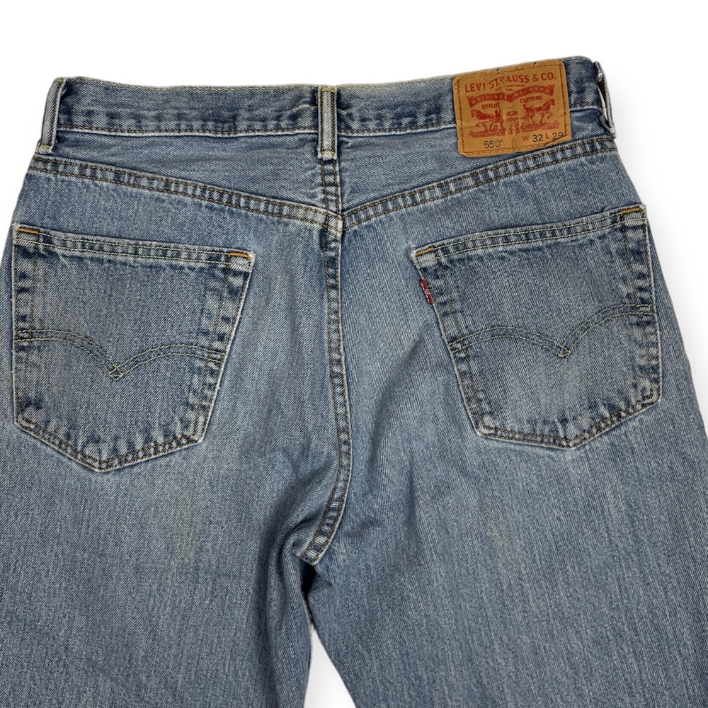 Levis 505 Jeans Men's 32x29 (30x28) Blue Red Tab Denim Regular Fit Cotton